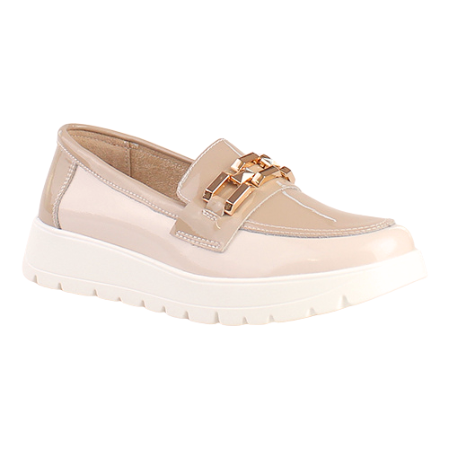 Redz Ladies Wedge Loafers - CX4771 - Beige Multi