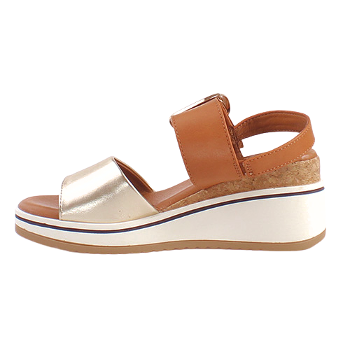 Redz Ladies Wedge Sandals - CF024BE03 - Tan Multi