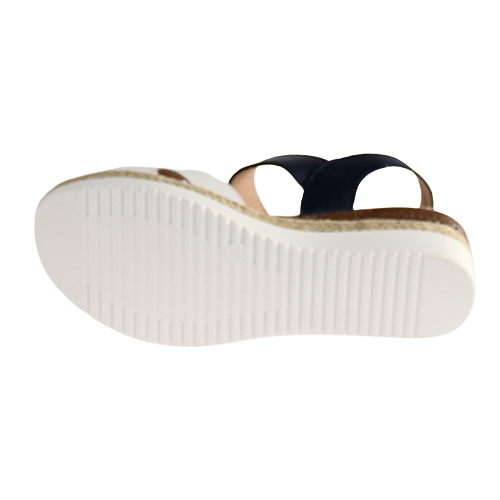 Redz Ladies Wedge Sandals - 5C436-L247 - Navy / White