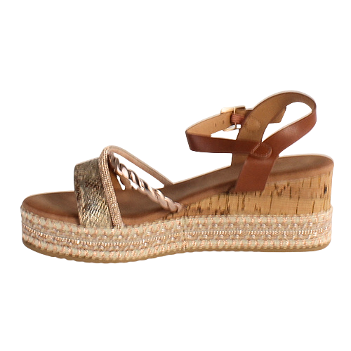 Redz Ladies Wedge Sandals - 6W8913-40 - Tan