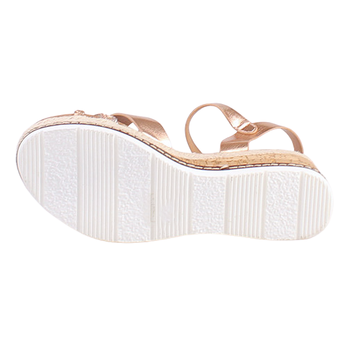 Redz Ladies Wedge Sandals - 6W9446-4- Champagne