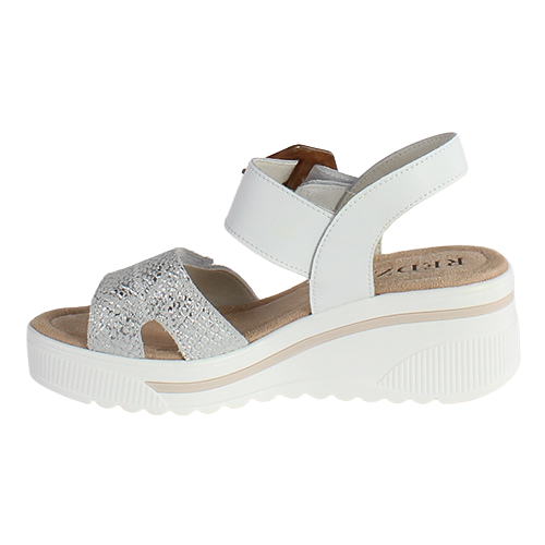 Redz Ladies Wedge Sandals - T42-203 - White / Silver