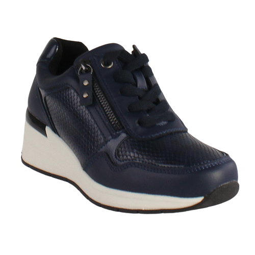 Redz Ladies Wedge Trainers- 6G596W-V375 - Navy