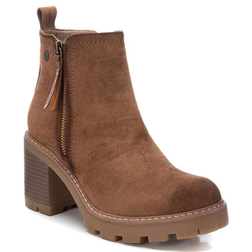 Refresh Block Heeled Ankle Boots - 172125 - Camel