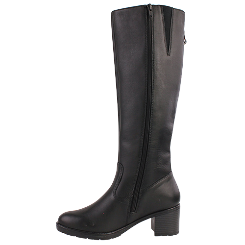 Remonte Wide Fit Block Heeled Knee Boots - D2A71-00 - Black