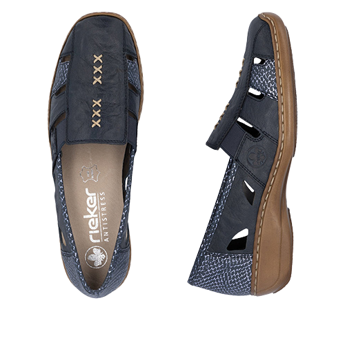 Rieker Walking Shoes - 41385-15 - Navy