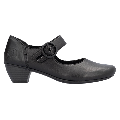 Rieker Block Heeled Mary Janes - 41756-00 - Black