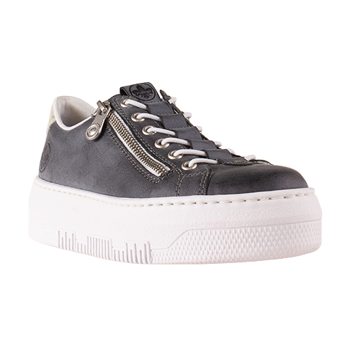 Rieker Ladies Flatform Trainers - M1953-60 - Grey
