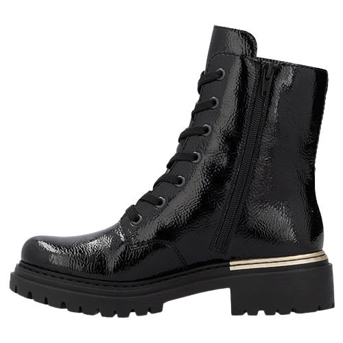 Rieker Ladies Ankle Boots - 72607-00 - Black/Gold
