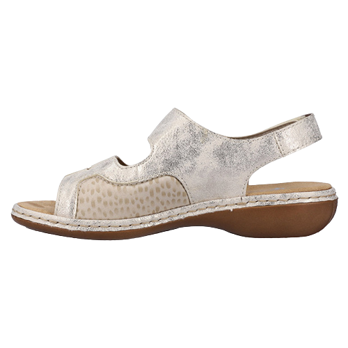 Rieker Ladies Wide Fit Sandals - 65989-14 - Beige