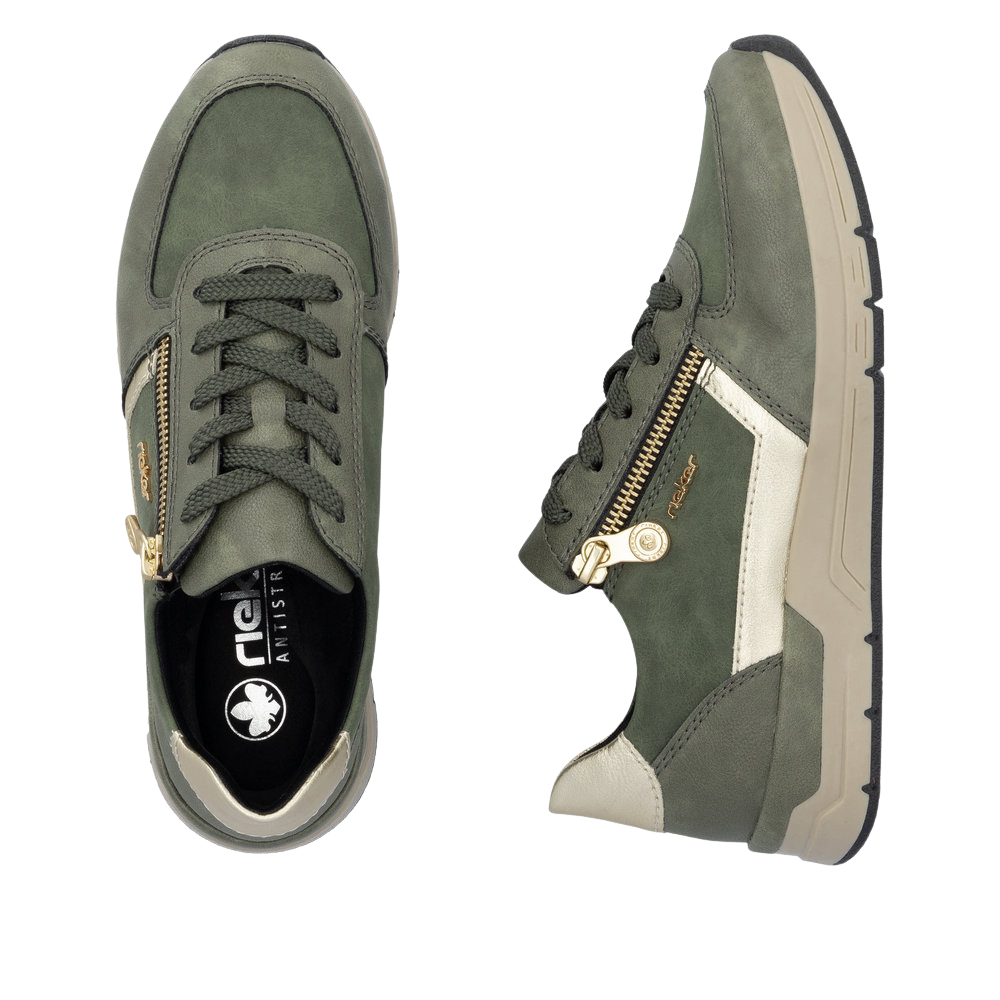 Rieker Ladies Trainers - 58902-54 - Olive