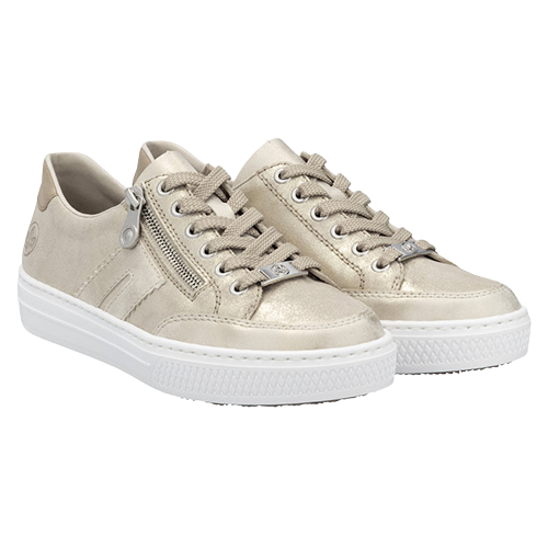 Rieker Ladies Trainers - L5903-62 - Nude/Light Gold
