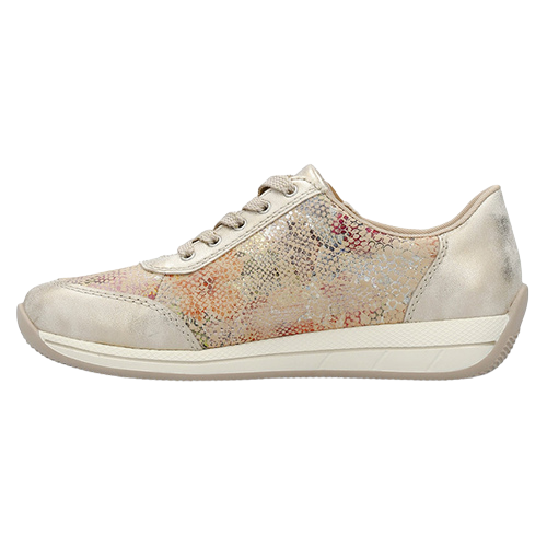 Rieker Ladies Trainers - N1112-91 - Beige Multi