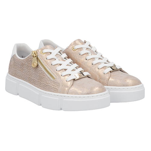 Rieker Ladies Trainers - N5917-90 - Rose Gold