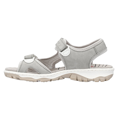 Rieker Ladies Trekking Sandals - 68866 -Beige/Grey