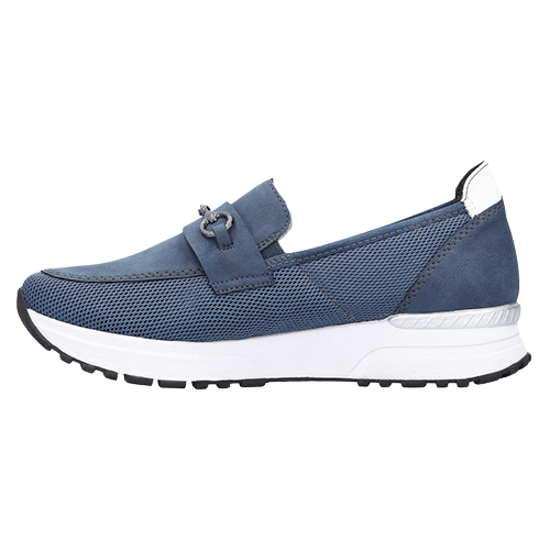 Rieker Wedge Loafers- N7455-14 - Navy