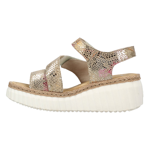 Rieker Wedge Sandals - 69157-90 - Multi