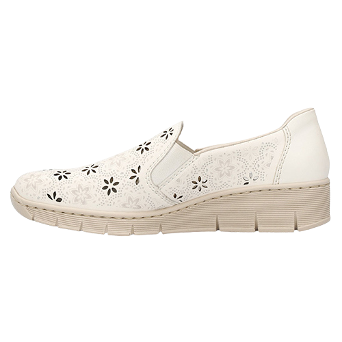 Rieker Ladies Wedge Shoes - 53757-60 - Beige