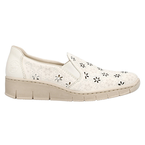 Rieker Ladies Wedge Shoes - 53757-60 - Beige
