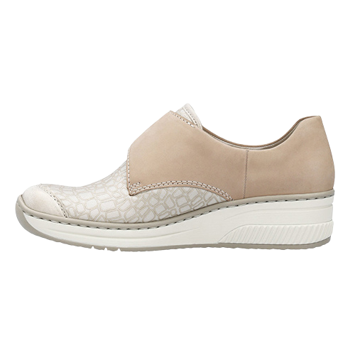 Rieker Wedge Shoes - 487C0-60 - Beige