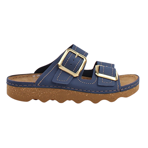 Rohde Ladies Nubuck Mules - 6227 - Petrol / Blue