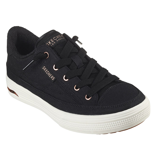 Skecher Ladies Arch Fit Canvas Trainers - 177190 - Black