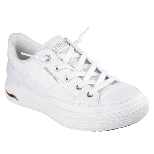 Skecher Ladies Arch Fit Canvas Trainers - 177190 - White