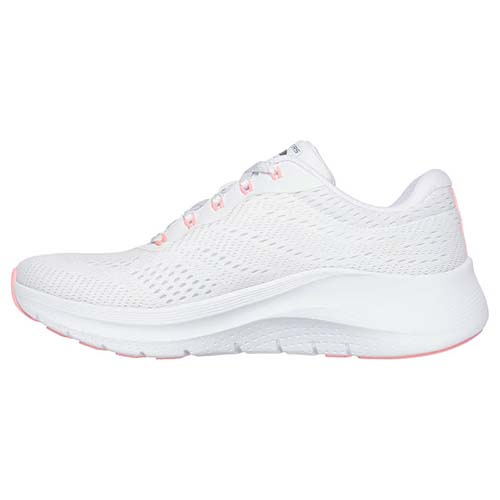 Skechers Ladies Arch Fit Trainers - 150051 - White / Pink/ Blue