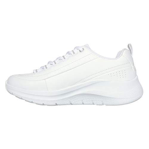 Skechers Ladies Arch Fit Trainers - 150061 - White/Silver