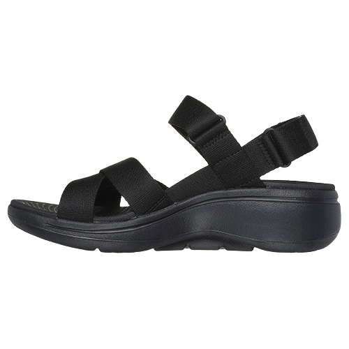 Skechers Ladies Go Walk Arch Fit Sandals - 140808 - Black / Black