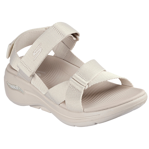 Skechers Ladies Go Walk Arch Fit Sandals - 140808 - Natural