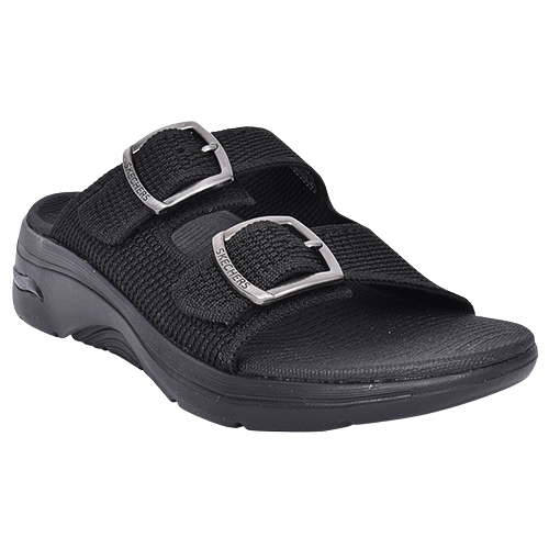 Skechers Ladies Go Walk Mules- 140871 - Black / Black