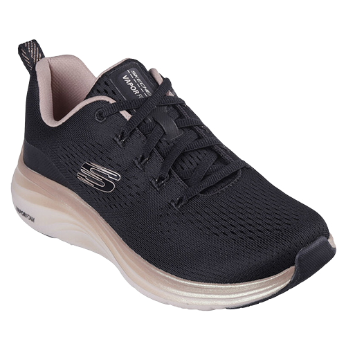 Skechers Ladies Trainers - 150025 - Black/Rose-Gold