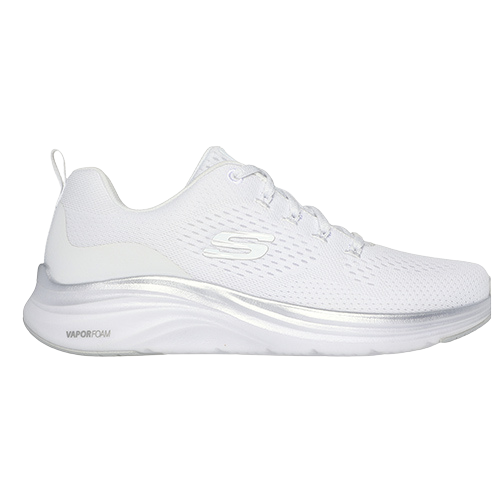 Ladies white leather skechers sales