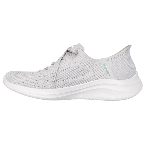Skechers Ladies Ultra Flex Slip In Trainers - 150457 - Light Grey