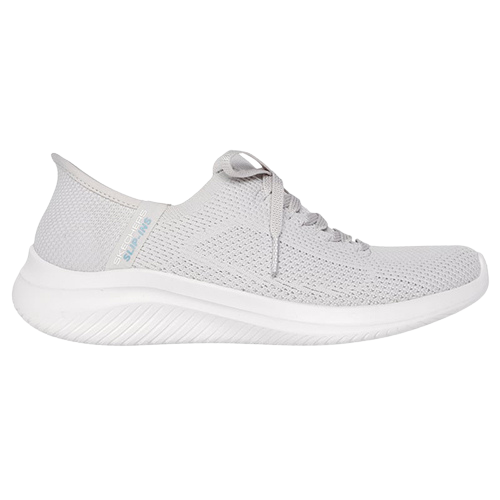 Skechers Ladies Ultra Flex Slip In Trainers - 150457 - Light Grey