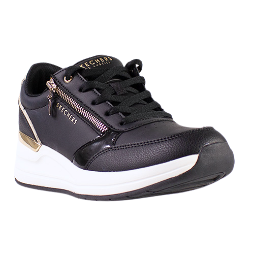 Skechers Ladies Wedge Trainers - 177341 - Black