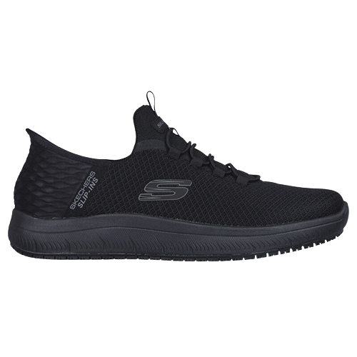 Mens black work trainers sales