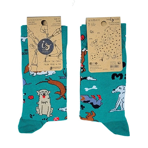 Socksciety Socks - Dog Mad - Green