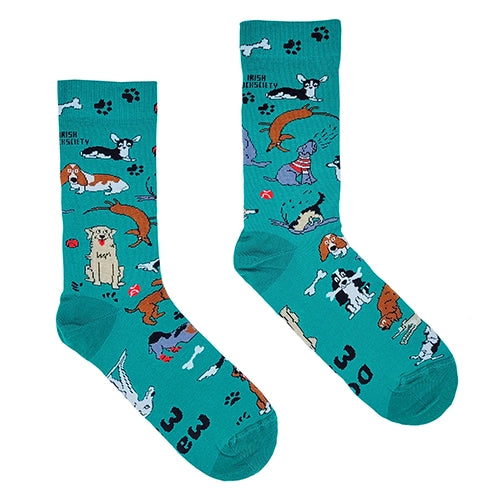 Socksciety Socks - Dog Mad - Green