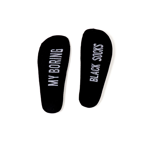 Socksciety Socks - My Boring Black Socks - Black