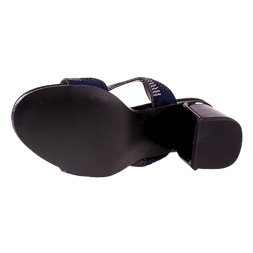 Sorento Block Heeled Sandals - Kinnitty - Navy