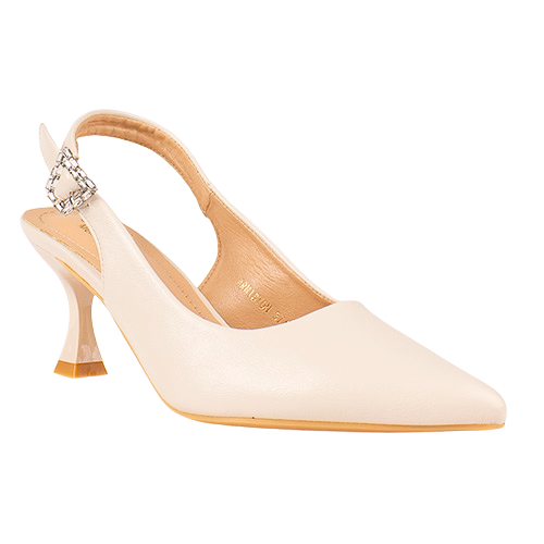 Sorento Slingback Heels - Arniston - Nude
