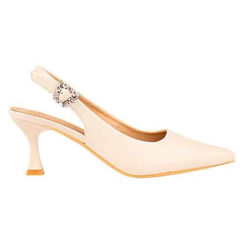 Sorento Slingback Heels - Arniston - Nude