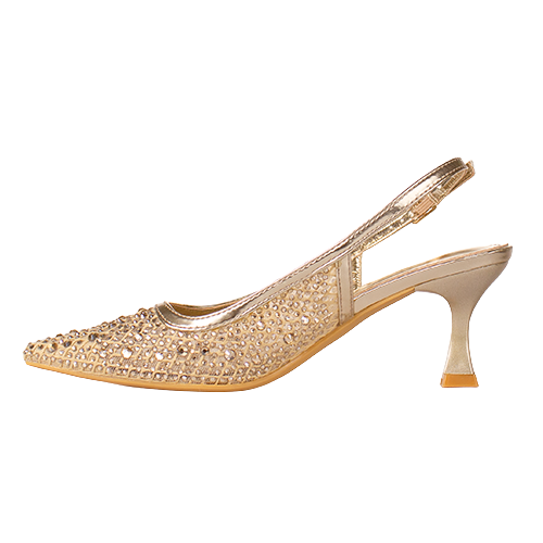 Sorento Slingback Heels - Warrewood - Gold