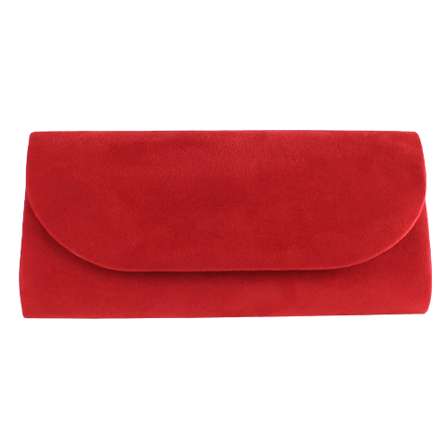 Sorento Ladies Clutch Bag - Mulroy Woods - Red Suede