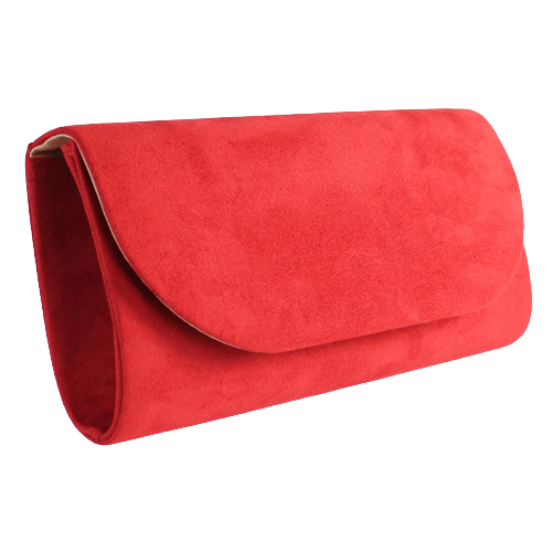 Sorento Ladies Clutch Bag - Mulroy Woods - Red Suede
