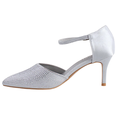 Sorento Dressy Heeled Pumps - Fairyhill - Silver