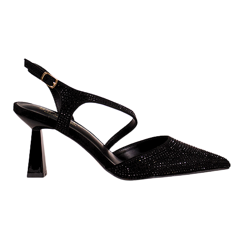 Sorento Ladies Slingback Heels - Darver - Black