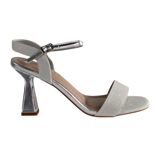 Sorrento Ladies Block Heels - Birr - Silver